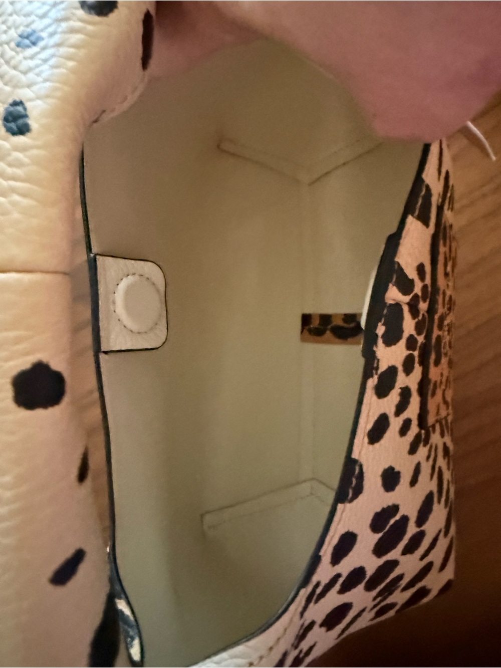 Marc Jacobs Leopard Print Mini Sack Bag in Tan & Black - Picture 10 of 14
